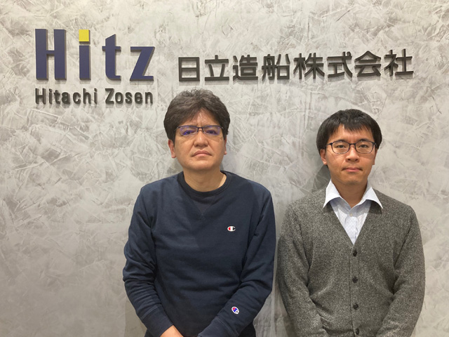 日立造船株式会社 （写真左から）調達本部管理部　廣岡　毅様、萩原　崇博様　