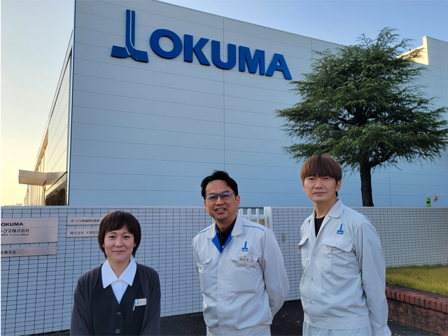 オークマ株式会社 （写真左から）経理部資金課　柴田様、経理部（経理課・資金課）　安藤様、経理部経理課　加藤様 